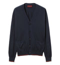 Wool Knit Cardigan With Web