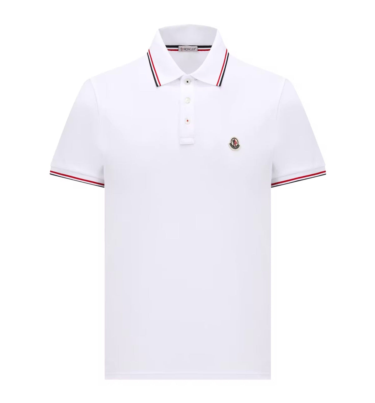 Tricolor-Trimmed Cotton Piquet Polo Shirt