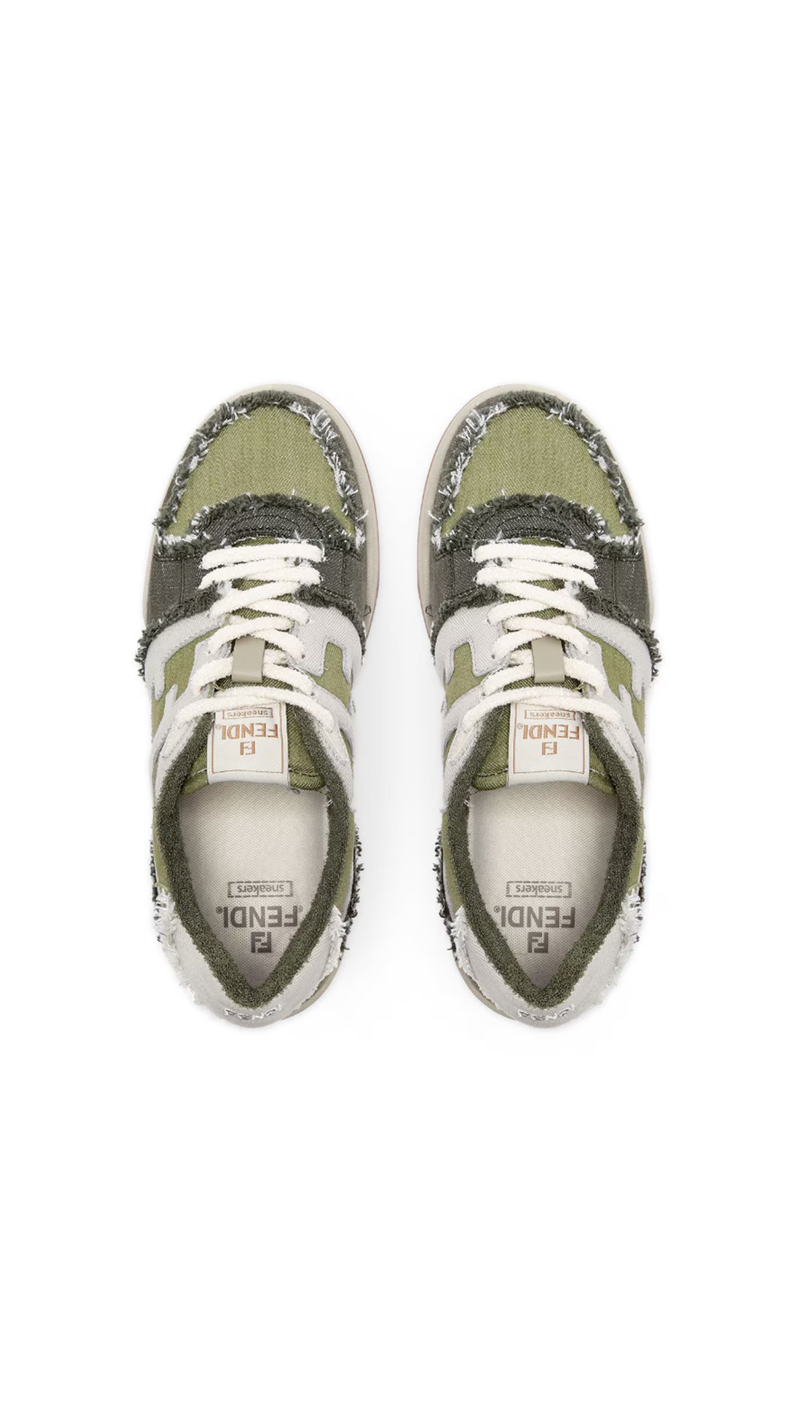 Fendi Match Denim Sneakers - Green