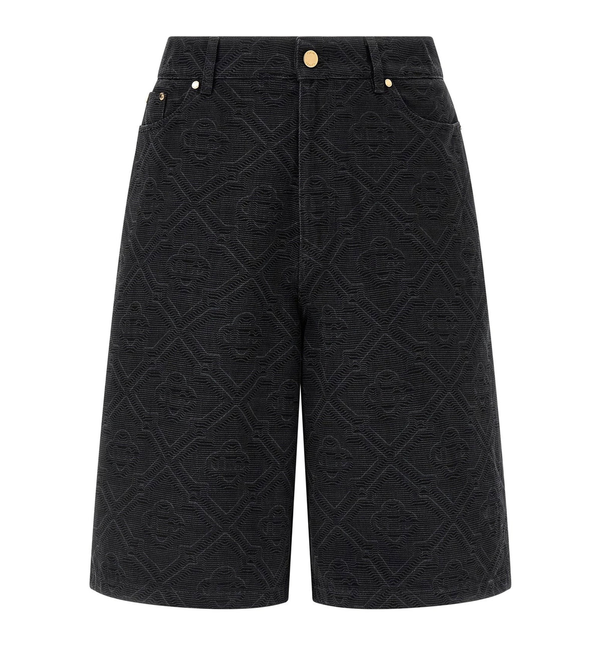 Laser Monogram Denim Shorts