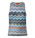 Snake-Pattern Viscose Sleeveless Top