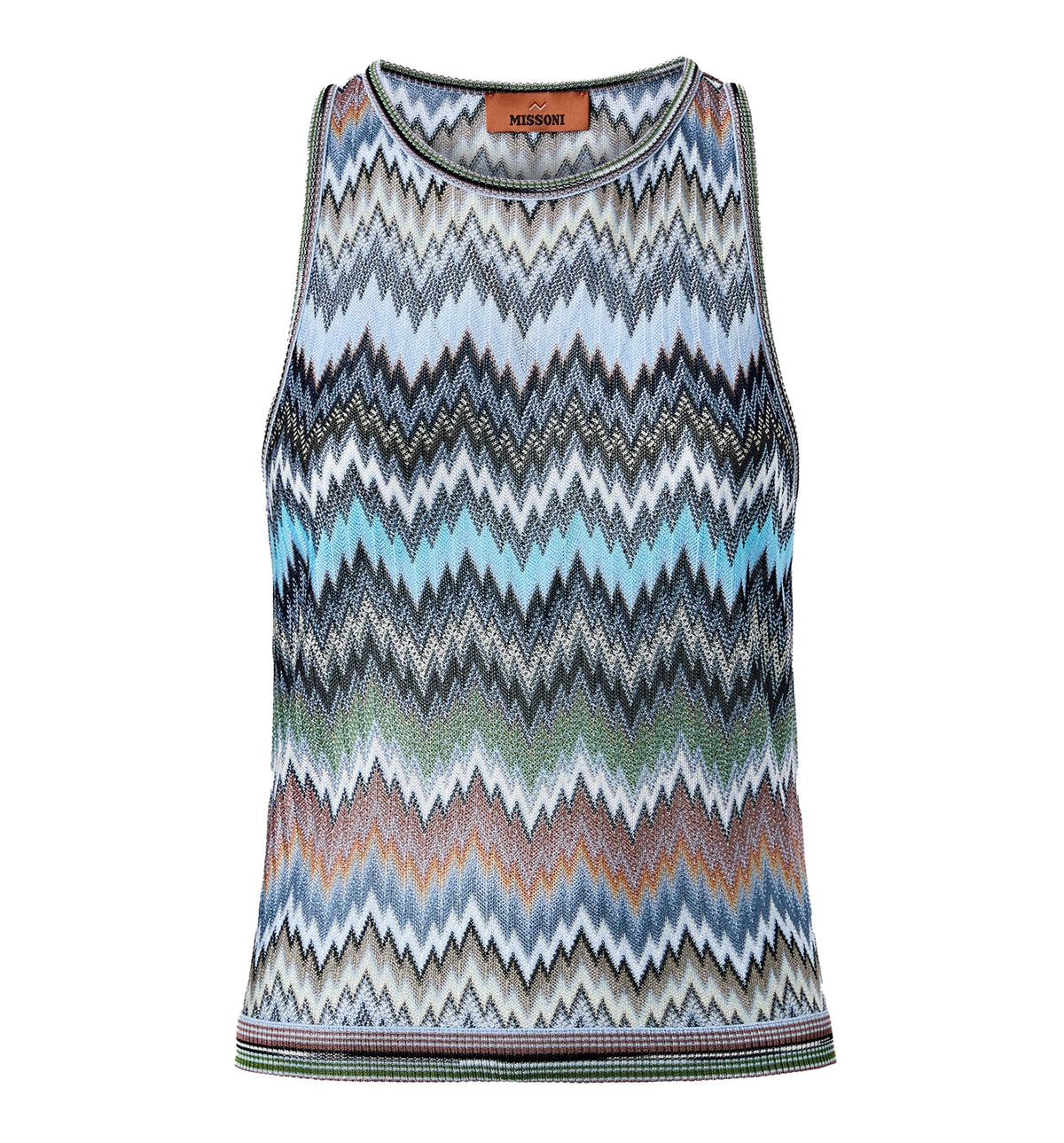 Snake-Pattern Viscose Sleeveless Top