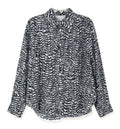 Two-tone viscose shirt with fil coupé detailing