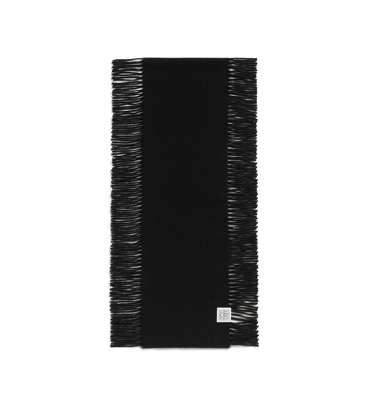 Cashmere tassel scarf black