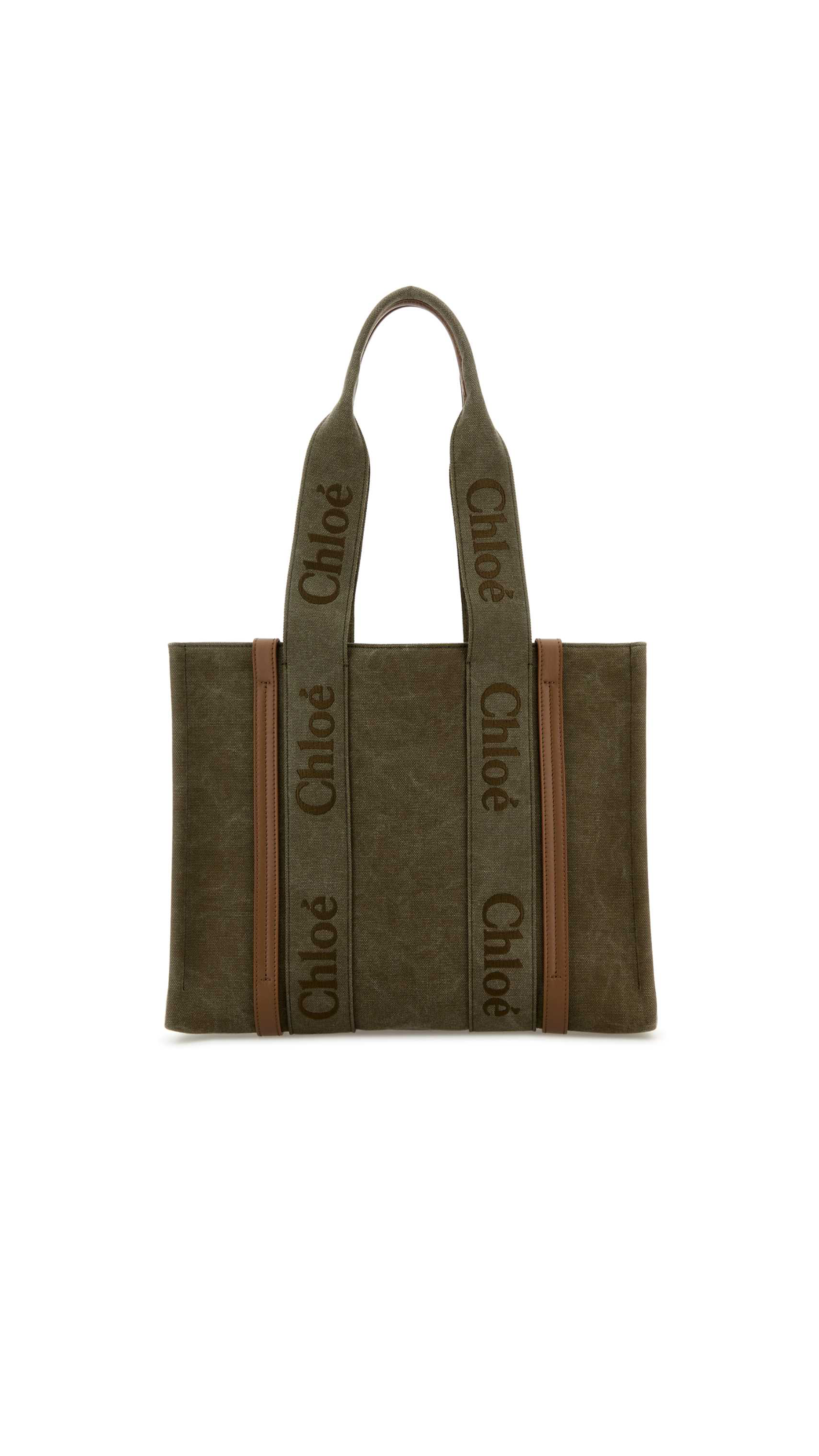 Medium Woody Bag in Canvas - Khaki