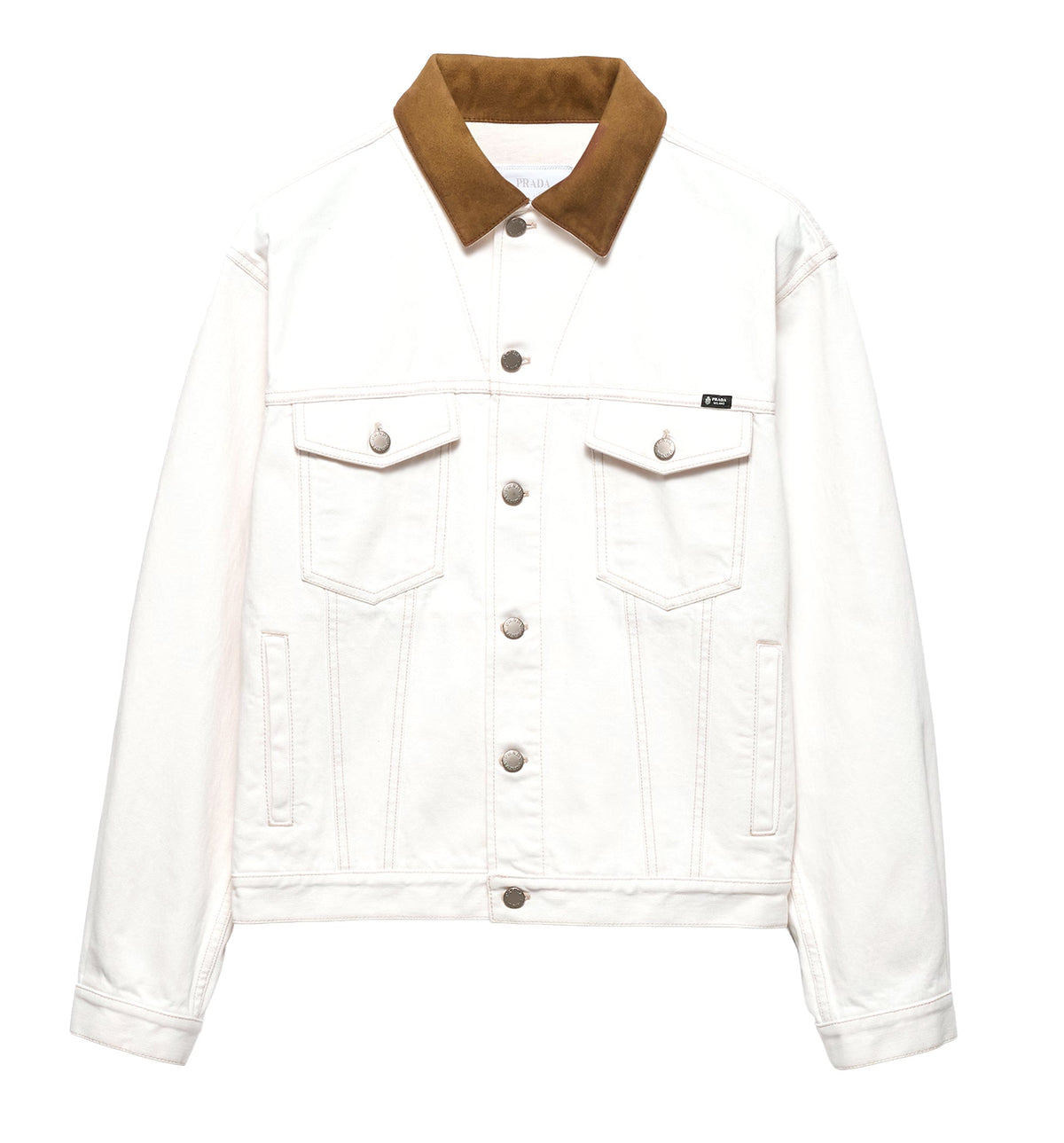 Old Denim Jacket with Leather Details