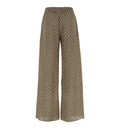 Printed silk leisure pants