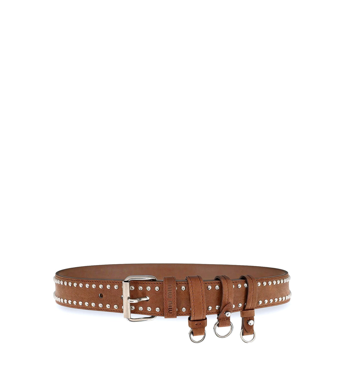 Aviator nappa belt with keychain charm