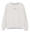 Floral-embroidered logo-print Sweater