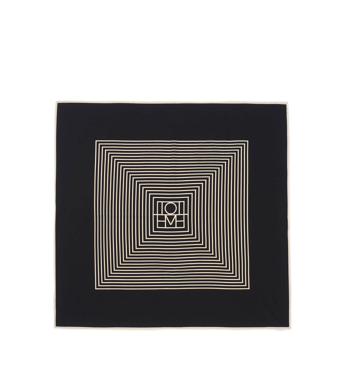 Centered monogram silk scarf