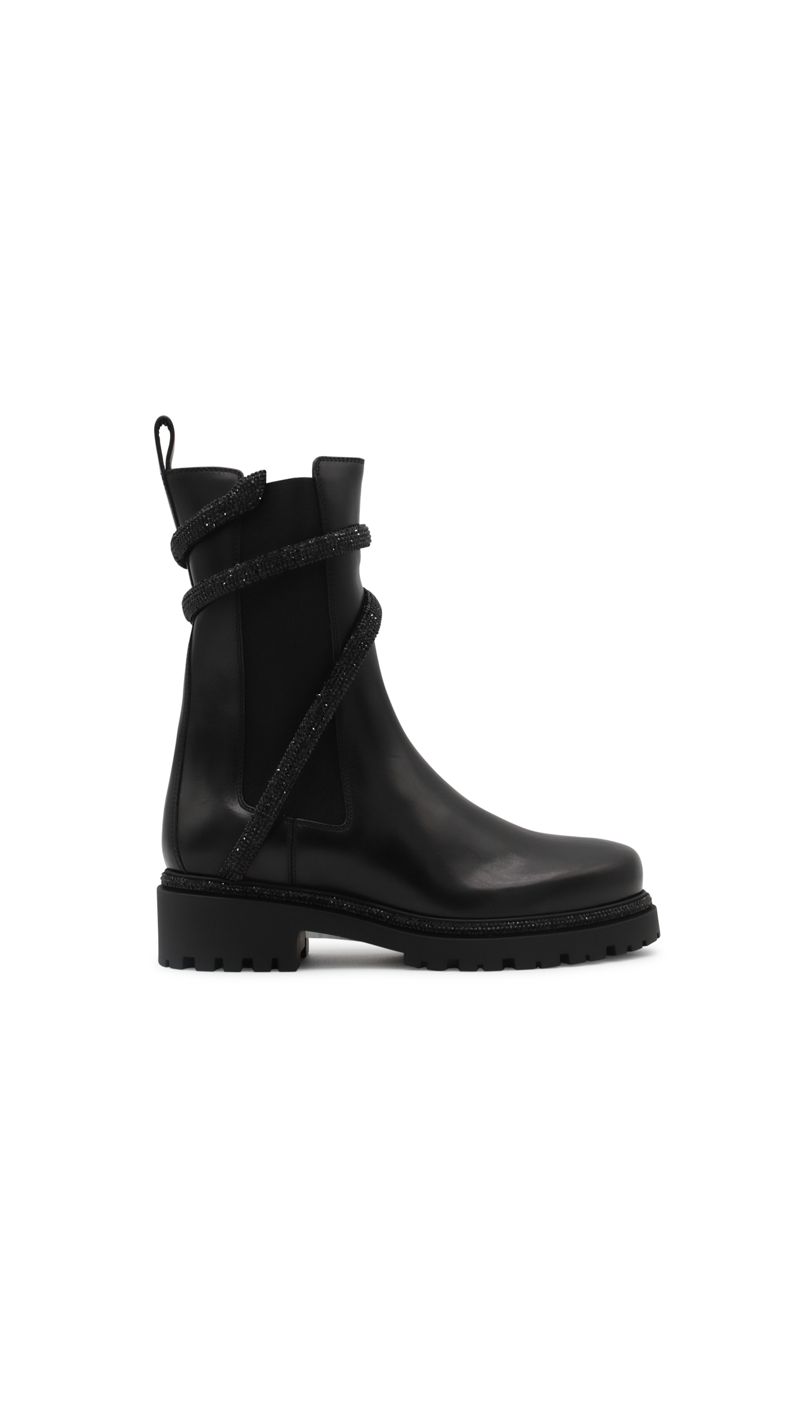 Cleo Combat Biker Boots - Black