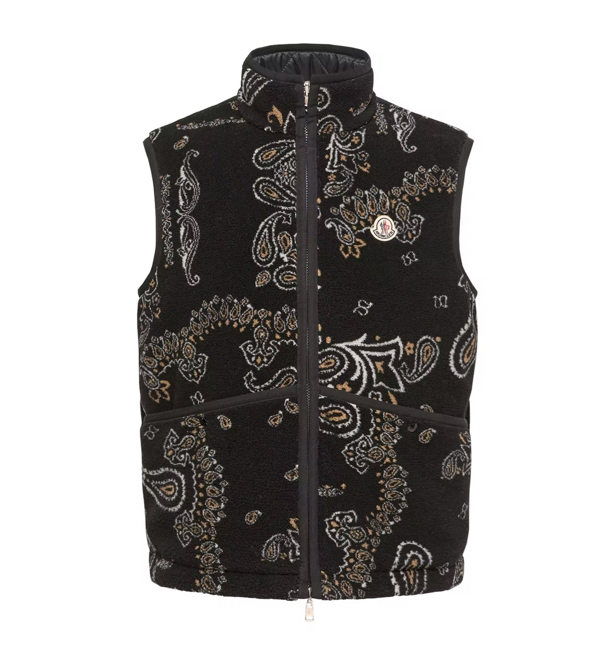 Reversible Paisley Print Padded Teddy Vest