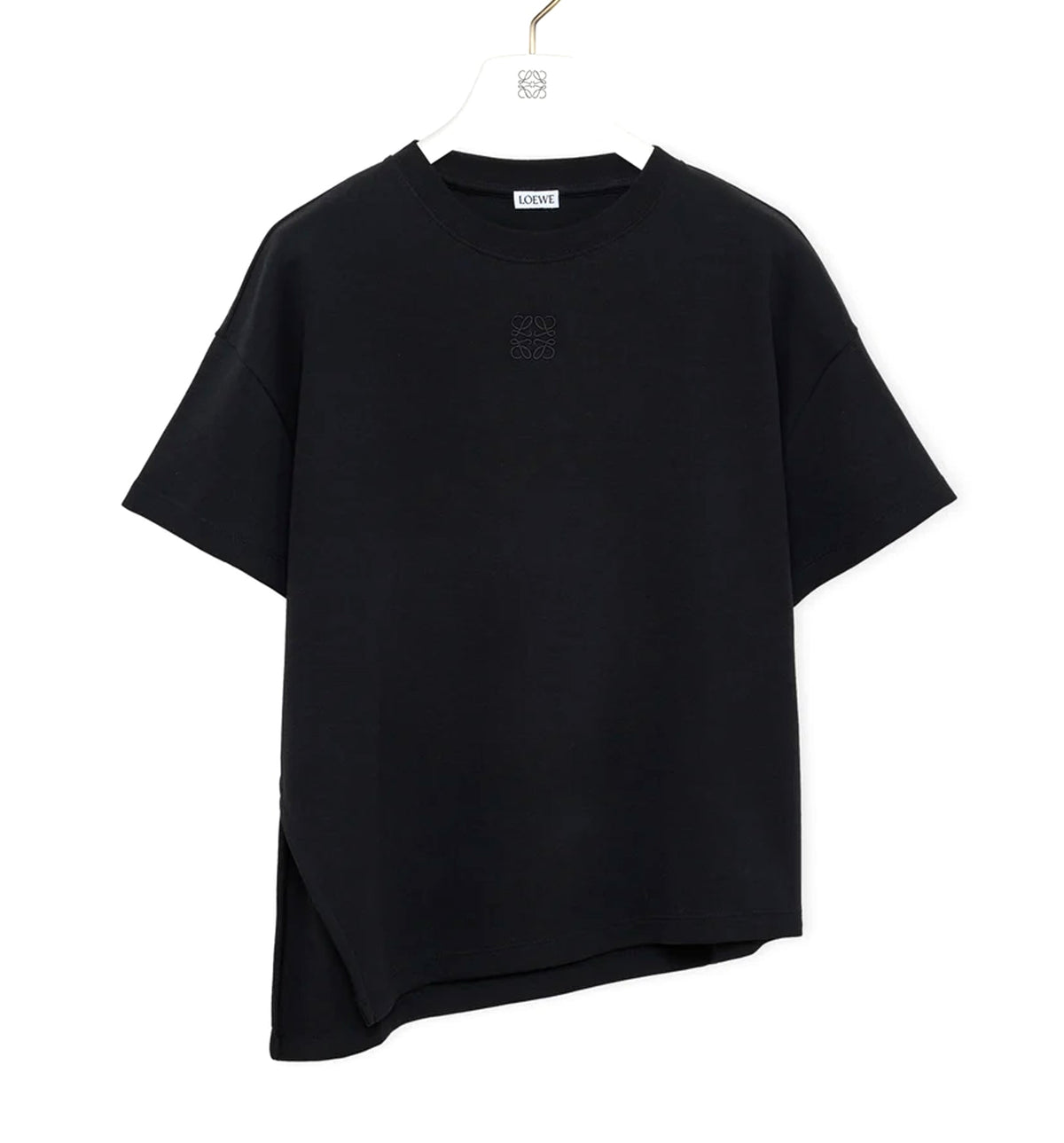 Asymmetric t-shirt in cotton blend