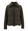 Padded Wool Zip-Up Cardigan