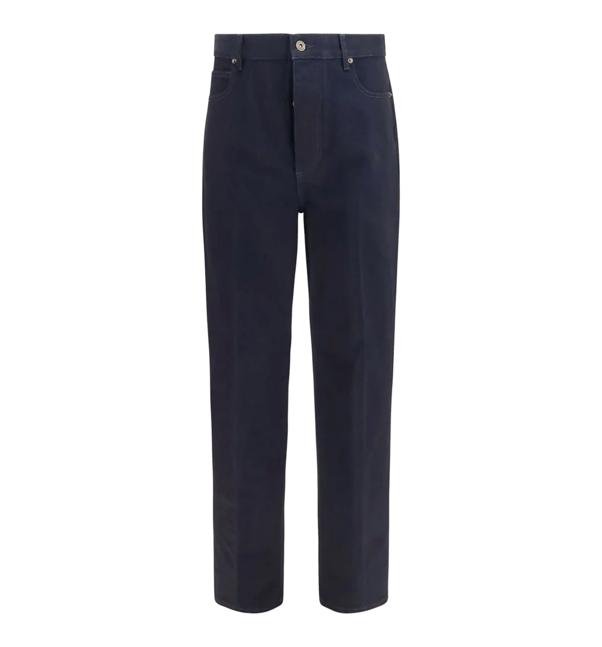 Wide-leg Jeans with Intrecciato patch