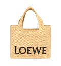 Small LOEWE Font Tote In Raffia