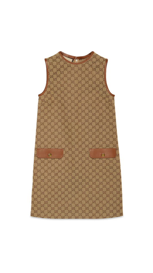 GG Canvas Dress - Brown/Beige