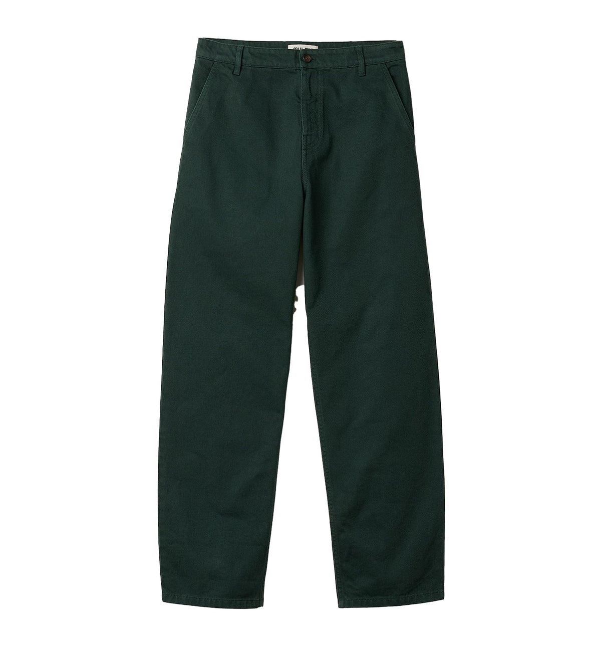 Garment-dyed gabardine pants