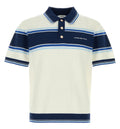Striped Mesh Short Sleeve Polo Shirt