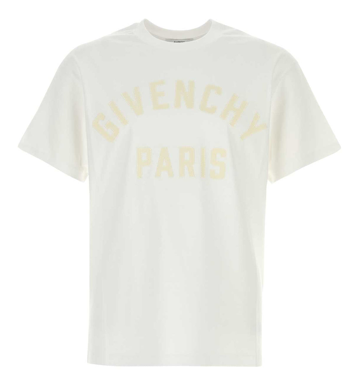 T-Shirt In Cotton With GIVENCHY Paris Embroidery