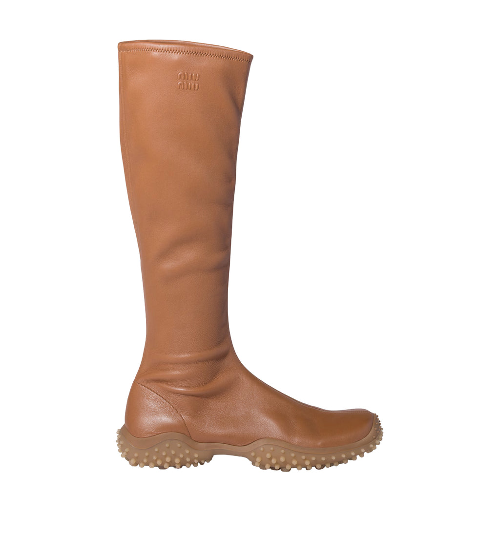 Stretch Nappa Leather Boots