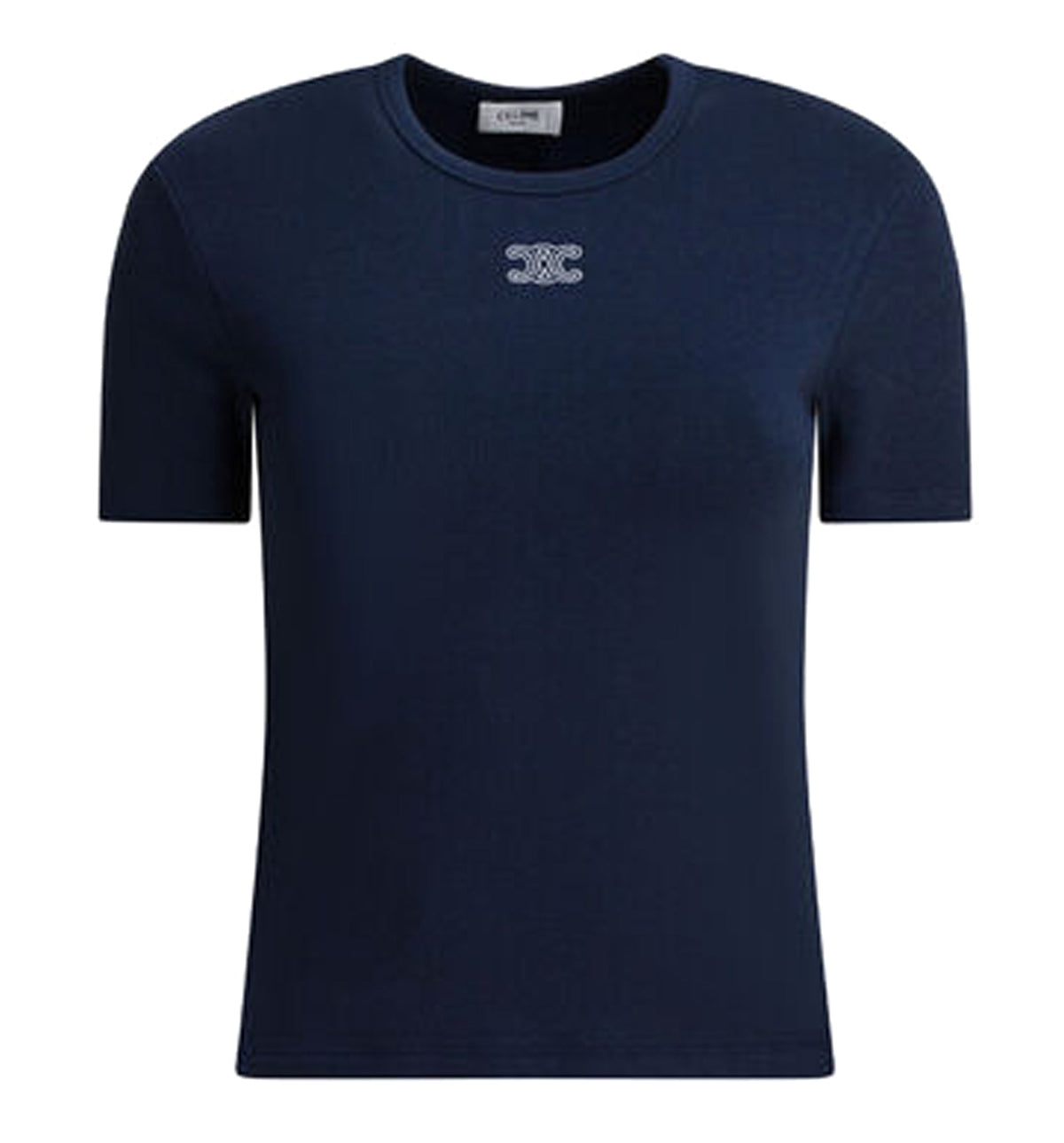 Triomphe Logo Embroidery Cotton T-Shirt