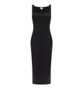 Silk-Knit Bodycon Midi Dress