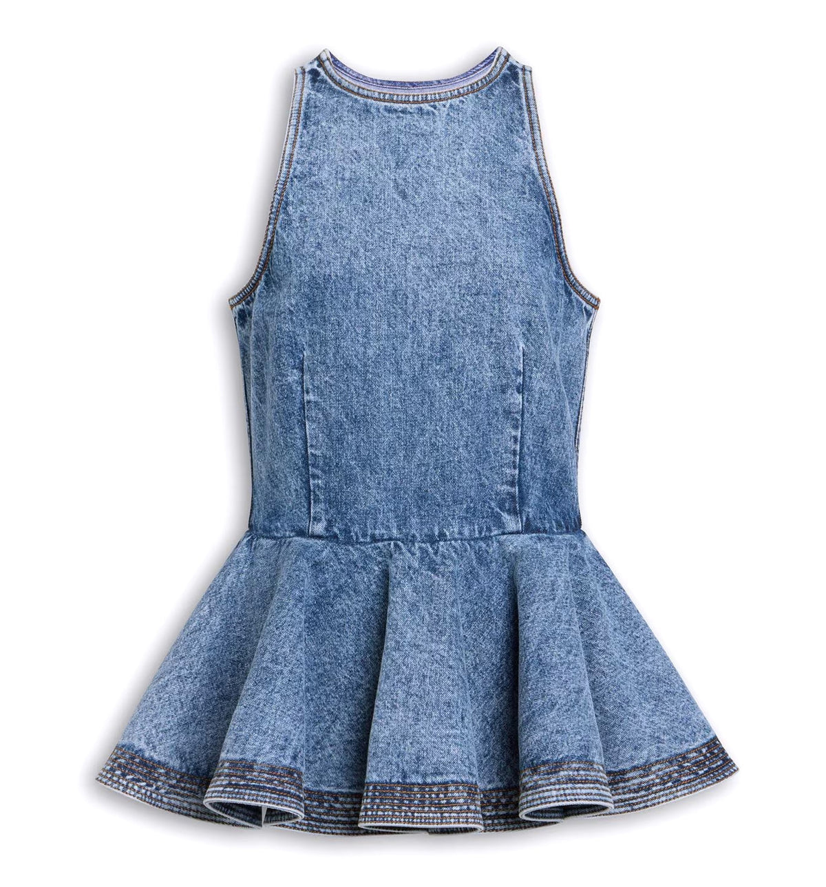 Peplum Denim Top