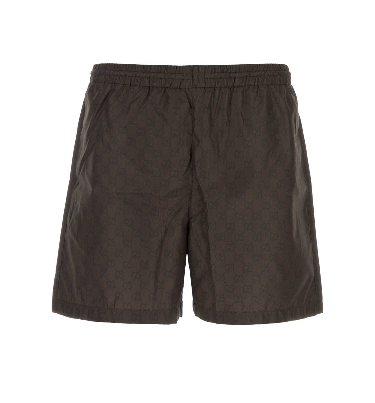 Printed polyester poplin swim shorts