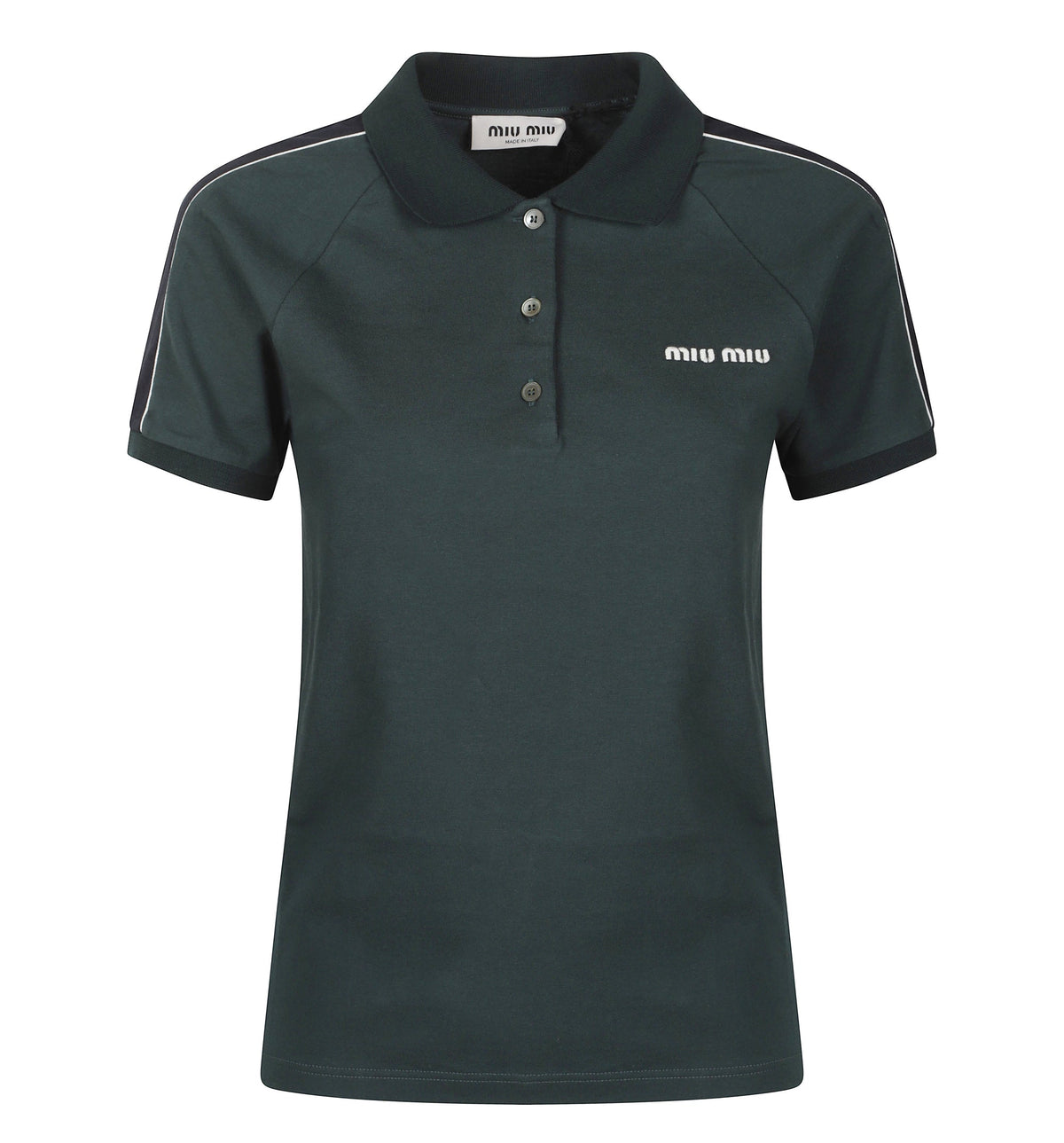 Two-Tone Jersey Polo Shirt With Embroidered Logo