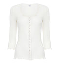 Fitted top in cotton & silk jersey