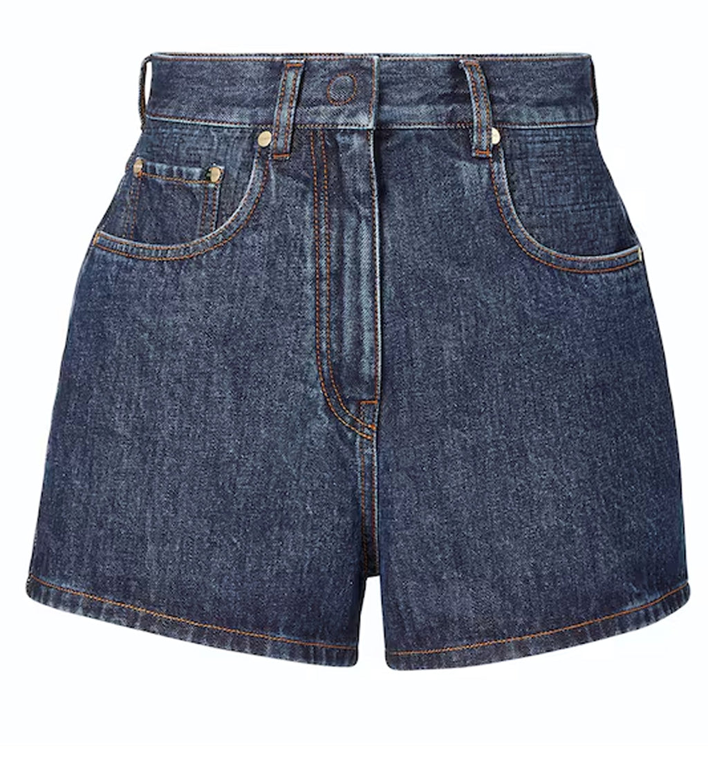 Dark Blue Denim Shorts