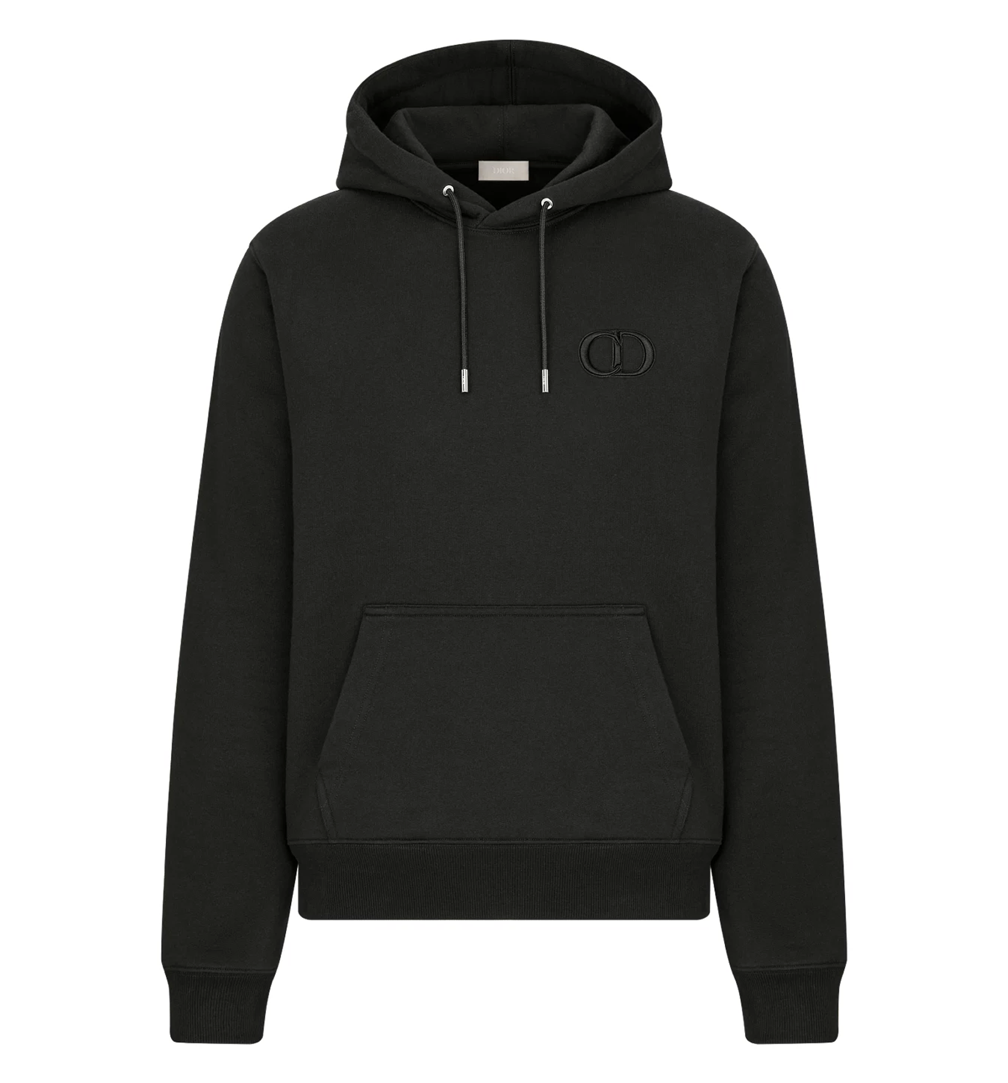 CD Icon Hooded Sweatshirt Cotton Fleece - Black