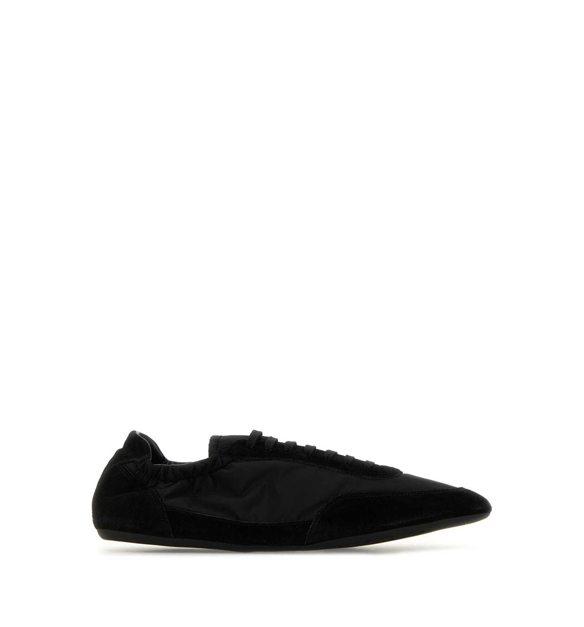 Collapse Re-Nylon And Suede Elasticized Sneakers