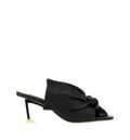 Boudoir Heeled Mules In Nappa Leather With Bow