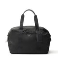 Re-Nylon and Saffiano leather duffle bag