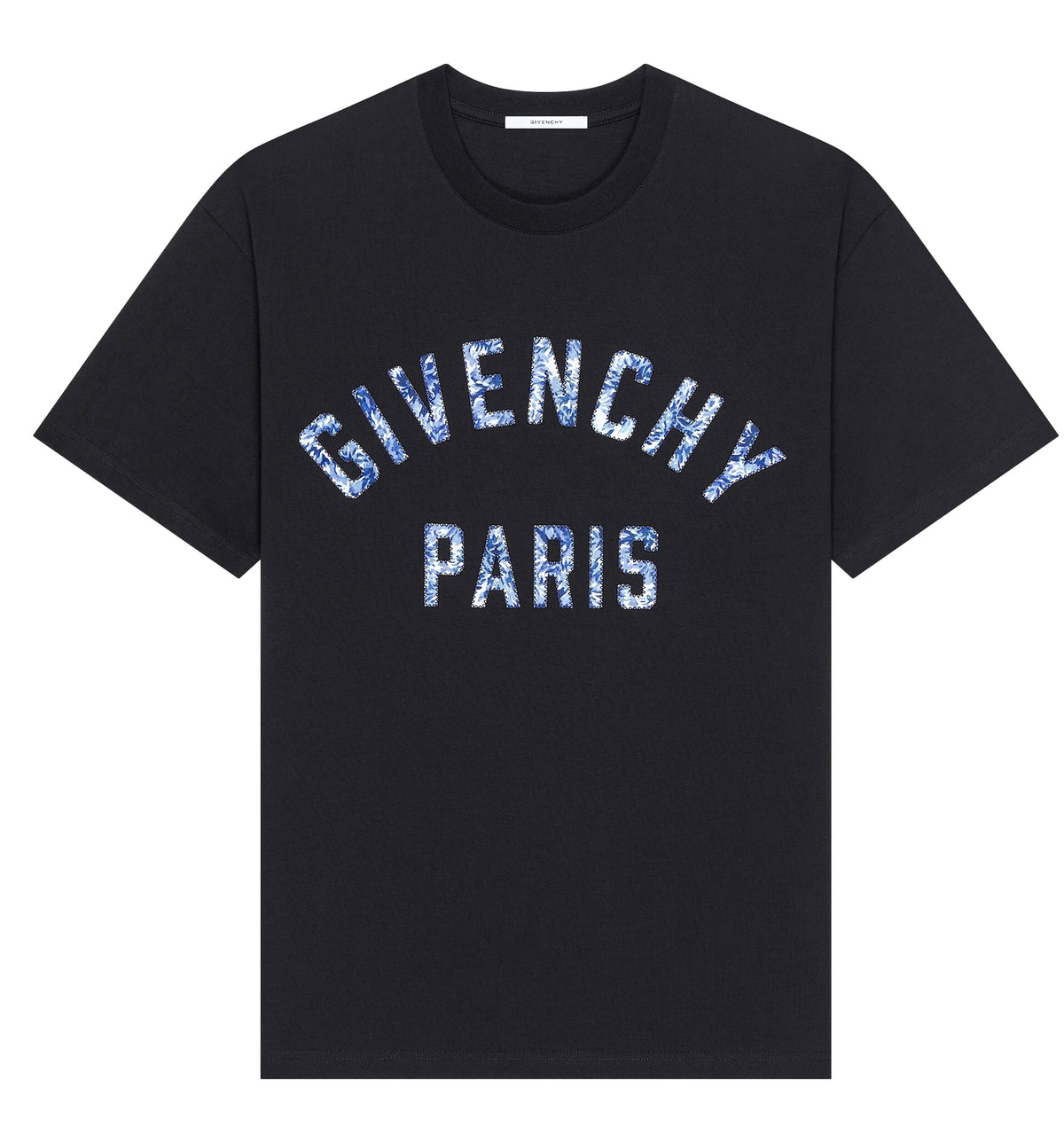 T-Shirt in Cotton Givenchy Paris Pompom Embroidery
