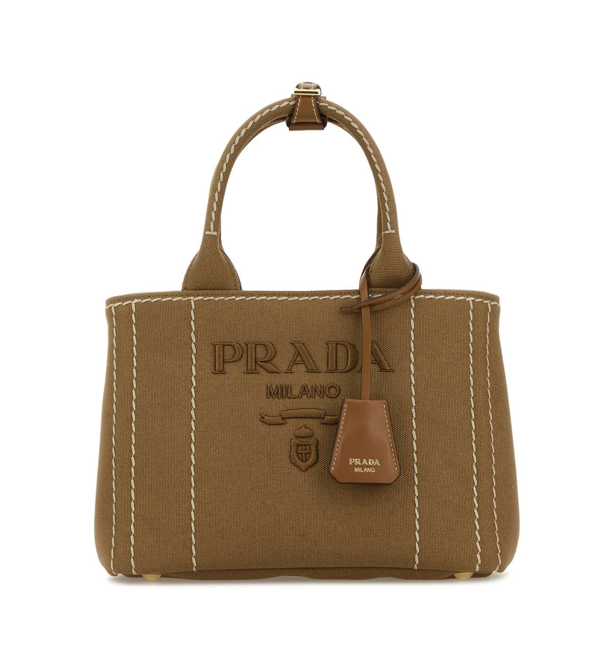 Prada Jardinière Small Cotton Canvas Handbag