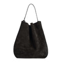 Belted Suede Tote