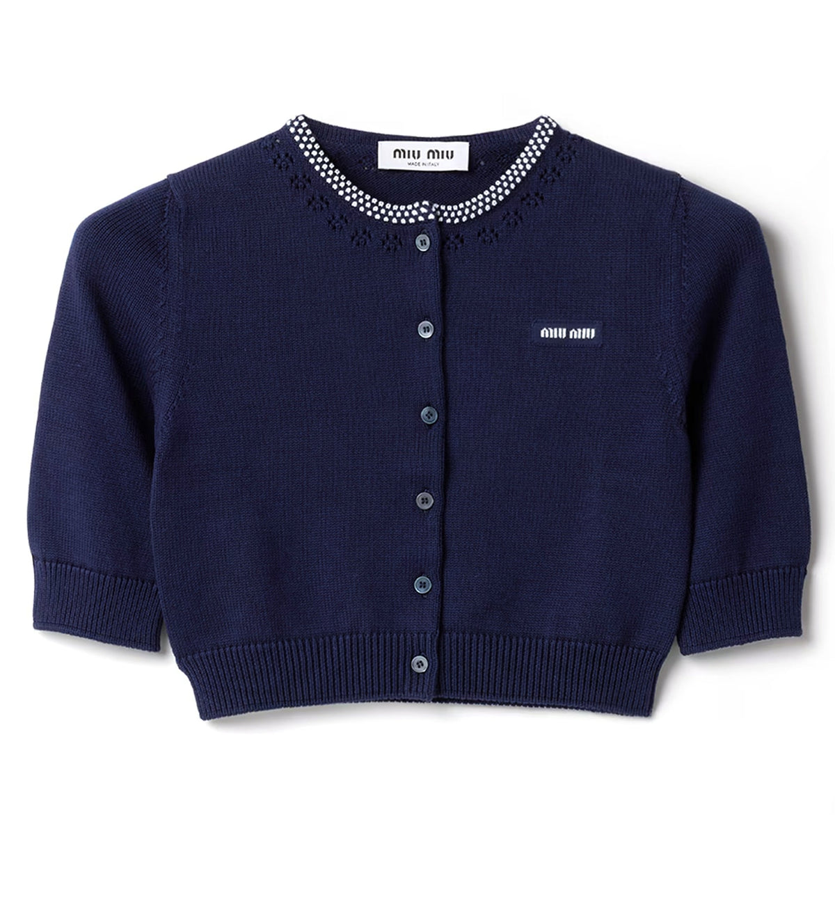 Cotton cropped cardigan
