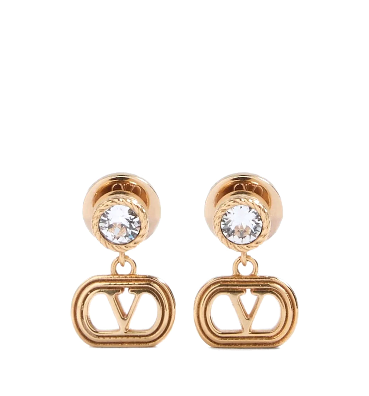 Ovalette Metal And Swarovski® Crystal Earrings