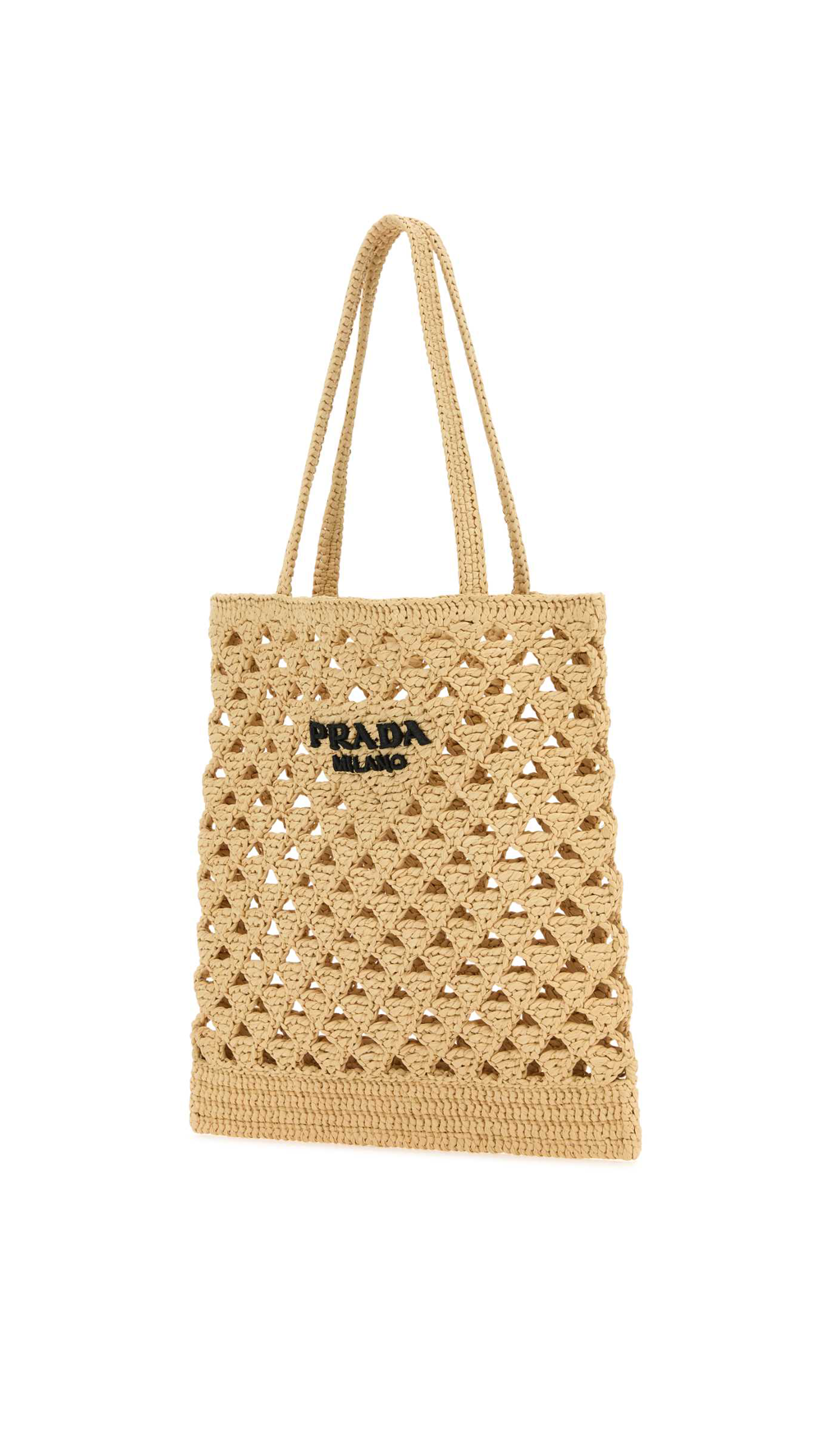 Crochet Symbole Tote Bag - Natural