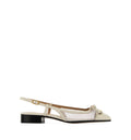 Valet Du Roi Mesh And Leather Ballerinas