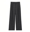 fluid pants in pinstripe brushed wool felt