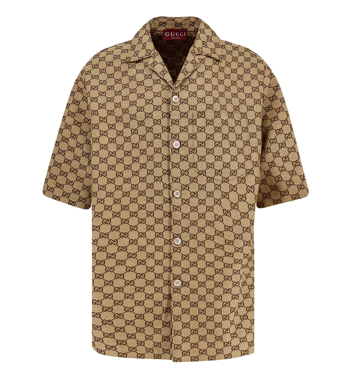 GG Linen Blend Canvas Shirt