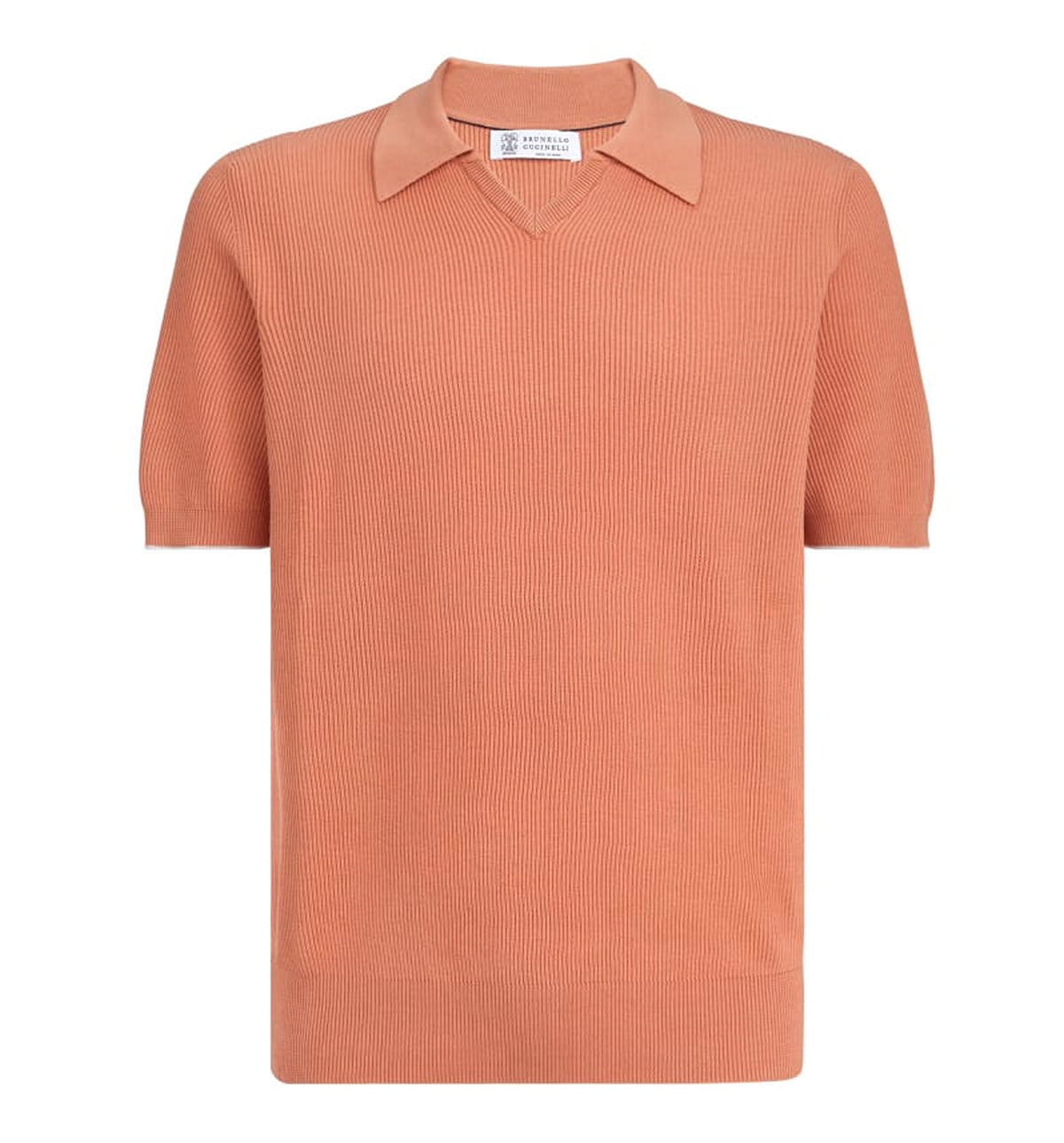 Cotton English rib knit polo