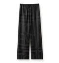 Monogram silk pj bottoms black
