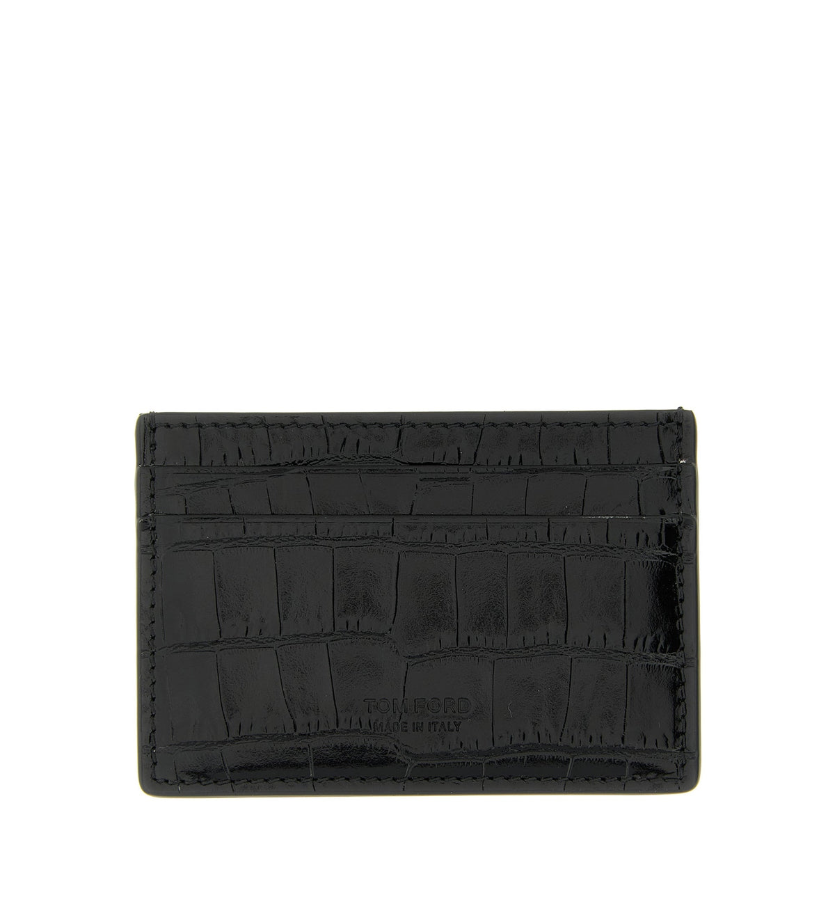 Crocodile Shiny Leather Card Holder