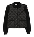Quilted Padded Wool Cardigan