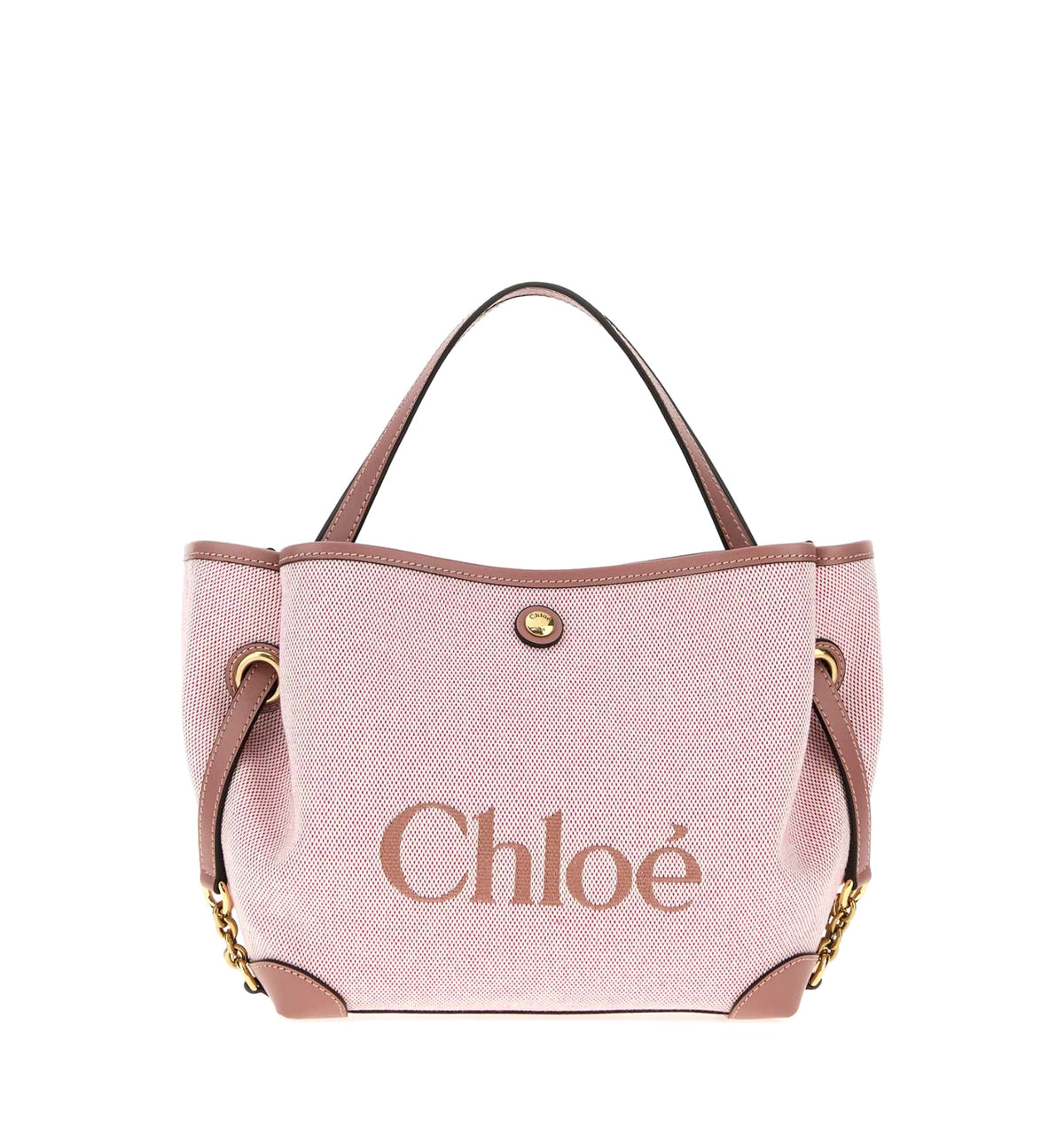 Small Chloé Clover Double Carry Bag in Canvas